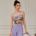 High-End Printed Sports Tank Top For Women Medium-High Support