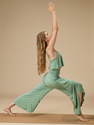 Women's Bamboo Fiber Two-Piece Set Loose Wide-Leg Pants
