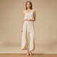 Women's Bamboo Fiber Two-Piece Set Loose Wide-Leg Pants