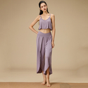 Women's Bamboo Fiber Two-Piece Set Loose Wide-Leg Pants