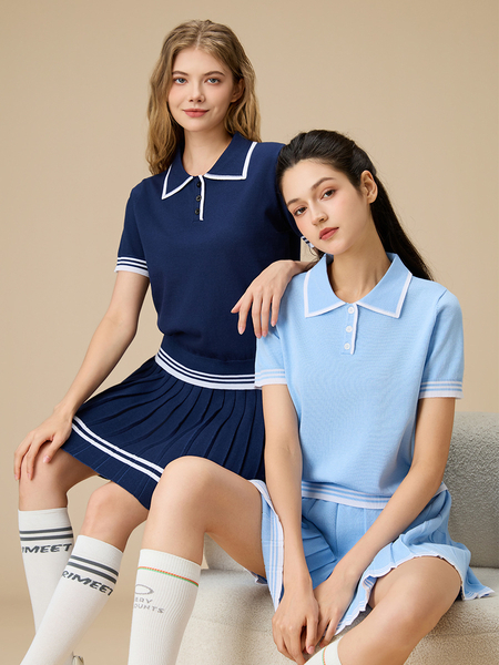 Premium Tennis Skirt And Polo Shirt Set