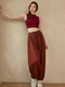 Loose Wide-Leg Yoga Set With Lantern Pants And Sleeveless Vest