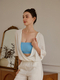 Linen Cotton Loose Fit Mid-Sleeve Yoga Top For Women
