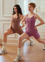 Plus Size Maternity Yoga Jumpsuit With Open Back