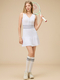 Women's Sleeveless Tennis Skirt With Zipper Quick-Dry Badminton Dress