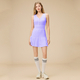 Women's Sleeveless Tennis Skirt With Zipper Quick-Dry Badminton Dress