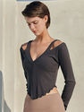 Long-Sleeve Yoga Dance Pilates Top With Lace Detail