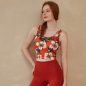 Printed Yoga Tank Top With Fixed Cups