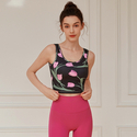 Printed Yoga Tank Top With Fixed Cups
