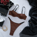 Spicy Pure Desire Rayon T-Back Low-Waist Lingerie Set