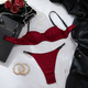 Spicy Pure Desire Rayon T-Back Low-Waist Lingerie Set