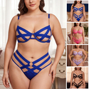 Plus Size Lingerie Set With Strap Chain Detail