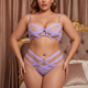 Plus Size Lingerie Set With Strap Chain Detail