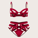 Plus Size Lingerie Set With Strap Chain Detail