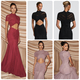 Ruched Cutout Slim Fit High Waist Maxi Dress