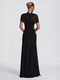 Ruched Cutout Slim Fit High Waist Maxi Dress