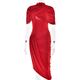 Elegant Slim-Fit Ruched Backless Bodycon Long Dress