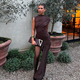 Off-Shoulder Ribbon Tie Ruched Bodycon Dress