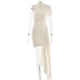 Off-Shoulder Ribbon Tie Ruched Bodycon Dress