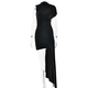 Off-Shoulder Ribbon Tie Ruched Bodycon Dress