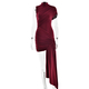 Off-Shoulder Ribbon Tie Ruched Bodycon Dress