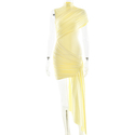 Off-Shoulder Ribbon Tie Ruched Bodycon Dress