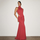 Elegant Open Back Fishtail Evening Gown