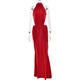 Elegant Open Back Fishtail Evening Gown