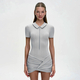 Slim-Fit Polo Collar Bodysuit
