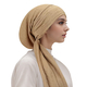 Solid Color Elastic Beanie Turban Hat