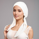 Pañuelo turbante elástico plisado para mujer