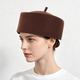 Französische Vintage-Wollfilz-Baskenmütze für Damen
