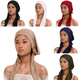 Pleated Crinkle Fabric Long Tail Turban Hat
