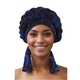 Gold-Thread Elastic Printed Double-Braid Long-Tail Headscarf