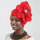 Vintage Studded Pearl Large Flower Head Wrap Hat