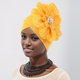 Vintage Studded Pearl Large Flower Head Wrap Hat