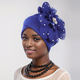 Vintage Studded Pearl Large Flower Head Wrap Hat
