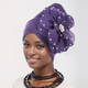 Vintage Studded Pearl Large Flower Head Wrap Hat