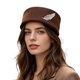 Chapeau pillbox vintage en feutre de laine avec plume et strass