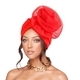 Elegant Chiffon Large Flower Evening Headscarf Hat