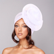 Elegant Chiffon Large Flower Evening Headscarf Hat