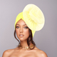 Elegant Chiffon Large Flower Evening Headscarf Hat