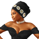 Exaggerated Multi-Layer Folded Turban Hat With Rhinestone Side Accessory