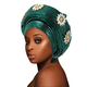 Pañuelo gorro étnico africano con capas de lámina dorada