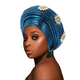 Pañuelo gorro étnico africano con capas de lámina dorada