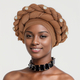 Crushed Double-Layer Braid Rhinestone African Headwrap Hat