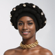 Crushed Double-Layer Braid Rhinestone African Headwrap Hat