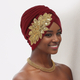 Gorro turbante étnico africano de laminado espacial plisado