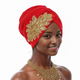 Gorro turbante étnico africano de laminado espacial plisado
