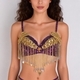 Beaded Sequin Belly Dance Bra Top